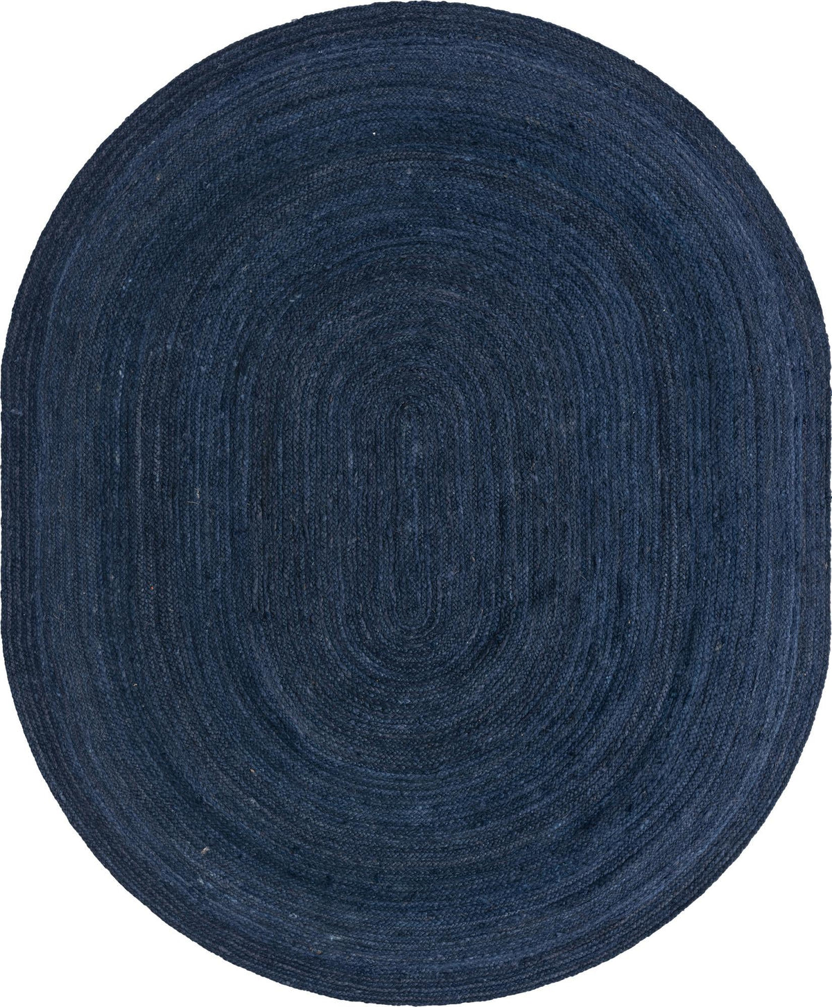 Woven Seaside Jute Collection Area Rug - Savannah (Navy Blue) Oval Navy Blue  lifestyle 24