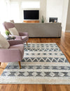 Cotton Punjab Passage Collection Area Rug - Amritsar Rectangle Ivory  lifestyle 2