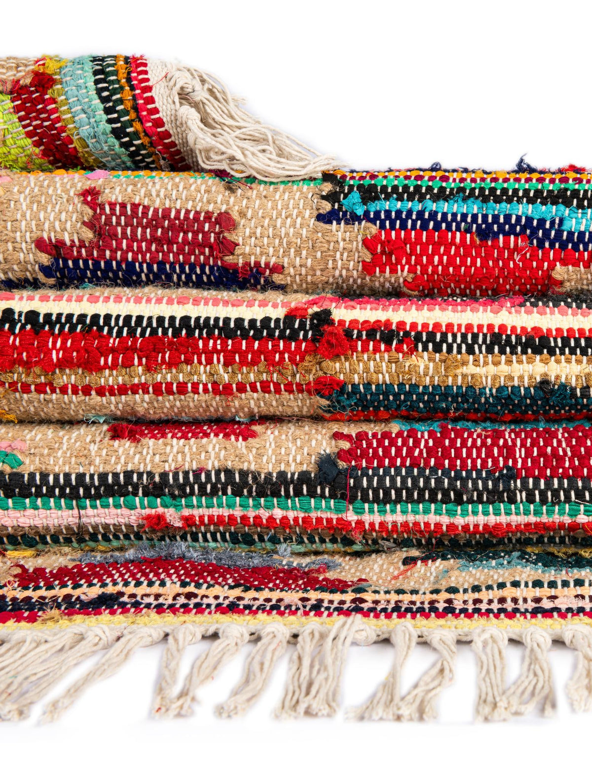 Moroccan Lattice Woven Collection Area Rug - Casablanca Rectangle Multi  lifestyle 21
