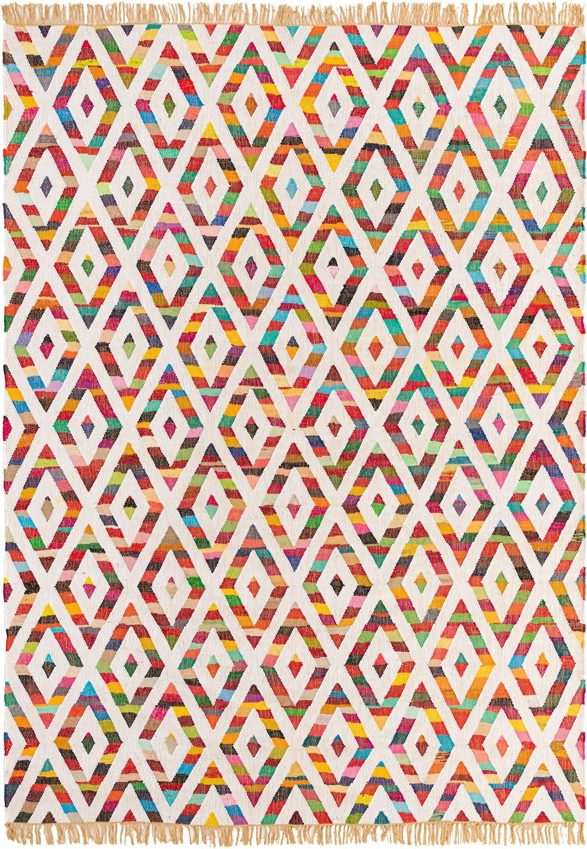 Tulum Trellis Collection Area Rug - Casablanca Rectangle Multi Main