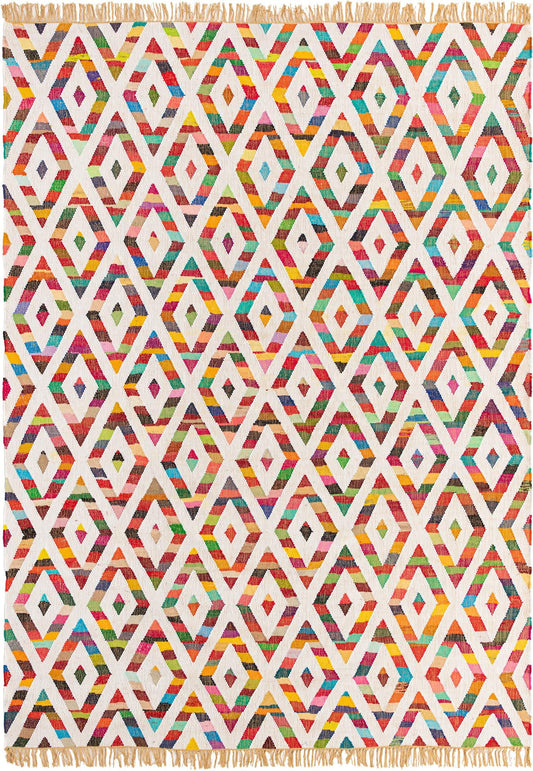 Tulum Trellis Collection Area Rug - Casablanca Rectangle Multi Main