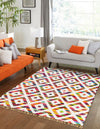 Tulum Trellis Collection Area Rug - Casablanca Rectangle Multi  lifestyle 9