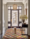 Moroccan Lattice Woven Collection Area Rug - Casablanca Rectangle Multi  lifestyle 6