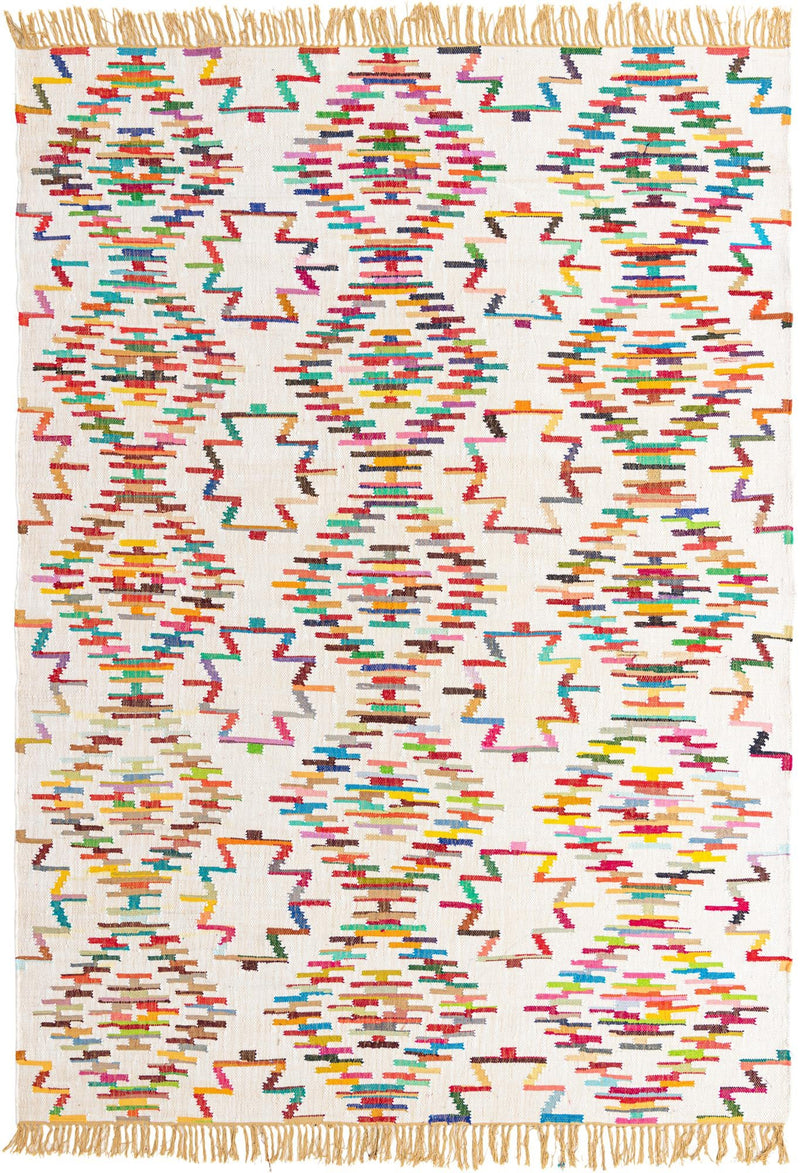 Moroccan Lattice Woven Collection Area Rug - Casablanca Rectangle Multi Main