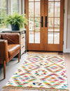 Moroccan Lattice Woven Collection Area Rug - Casablanca Rectangle Multi  lifestyle 6
