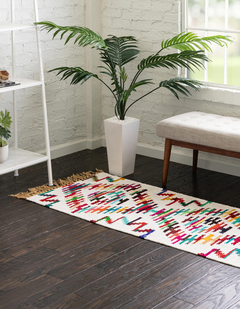 Moroccan Lattice Woven Collection Area Rug - Casablanca Runner Multi  lifestyle 24