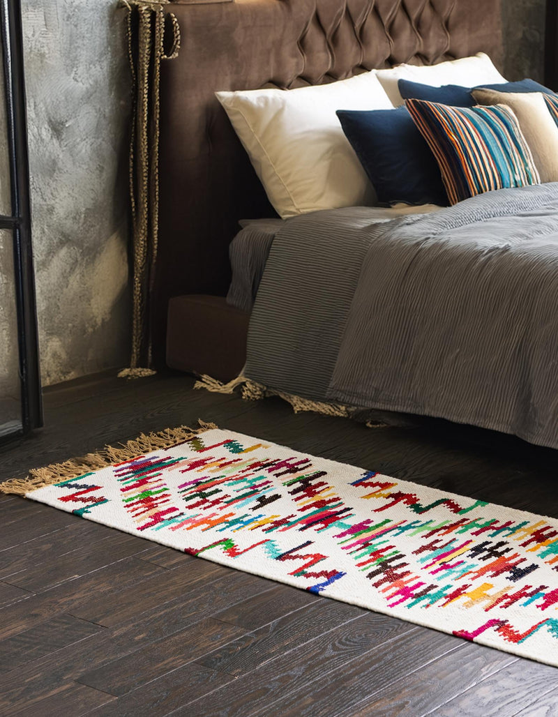 Moroccan Lattice Woven Collection Area Rug - Casablanca Runner Multi  lifestyle 27