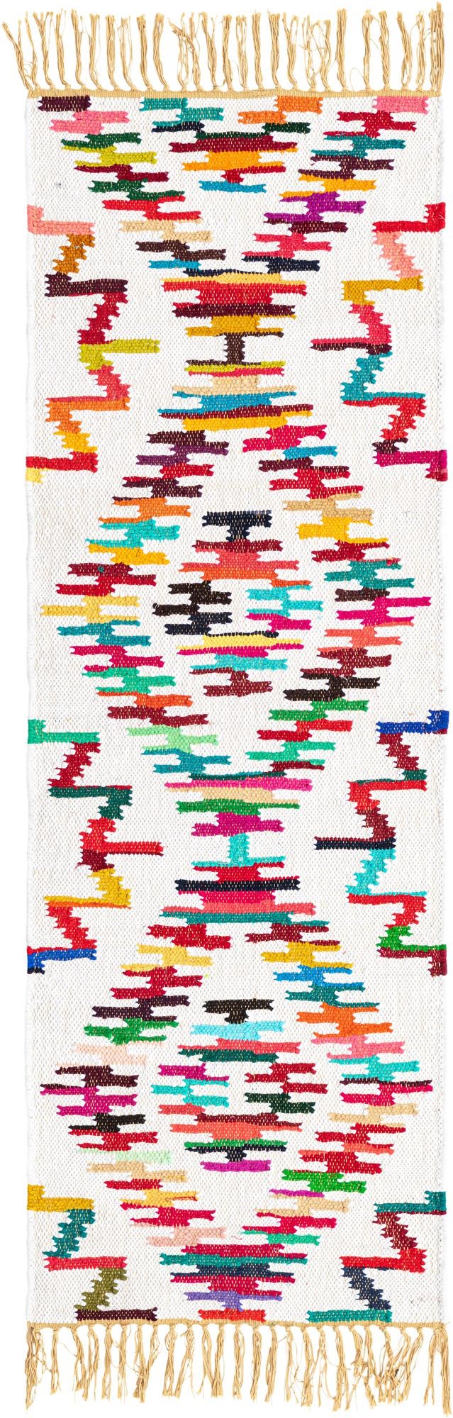 Moroccan Lattice Woven Collection Area Rug - Casablanca Runner Multi  lifestyle 22