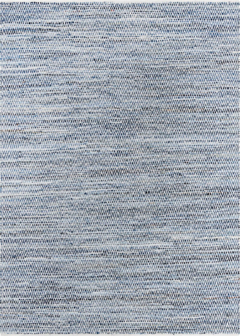 Zigzag Marina Collection Area Rug - HarborStripes Rectangle Denim blue  lifestyle 5