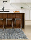 Zigzag Marina Collection Area Rug - HarborStripes Rectangle Denim  lifestyle 14