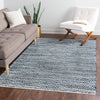 Zigzag Marina Collection Area Rug - HarborStripes Rectangle Denim  lifestyle 65