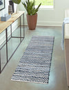Zigzag Marina Collection Area Rug - HarborStripes Runner Denim  lifestyle 80