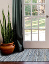 Zigzag Marina Collection Area Rug - HarborStripes Runner Denim  lifestyle 107