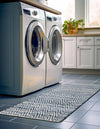 Zigzag Marina Collection Area Rug - HarborStripes Runner Denim  lifestyle 139