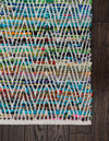 Zigzag Marina Collection Area Rug - HarborStripes Rectangle Green  lifestyle 50