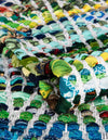 Zigzag Marina Collection Area Rug - HarborStripes Rectangle Green  lifestyle 39