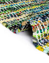 Zigzag Marina Collection Area Rug - HarborStripes Rectangle Green  lifestyle 47