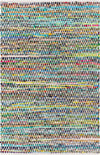 Zigzag Marina Collection Area Rug - HarborStripes Rectangle Green  lifestyle 3