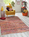 Zigzag Marina Collection Area Rug - HarborStripes Rectangle Multi  lifestyle 4