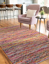 Zigzag Marina Collection Area Rug - HarborStripes Rectangle Multi  lifestyle 10