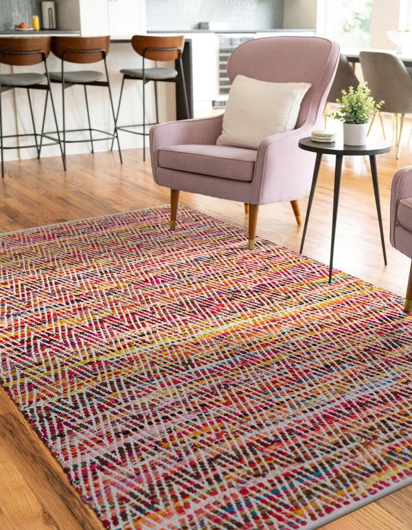 Zigzag Marina Collection Area Rug - HarborStripes Rectangle Multi  lifestyle 10