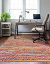 Zigzag Marina Collection Area Rug - HarborStripes Rectangle Multi  lifestyle 12