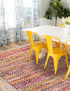 Zigzag Marina Collection Area Rug - HarborStripes Rectangle Multi  lifestyle 15