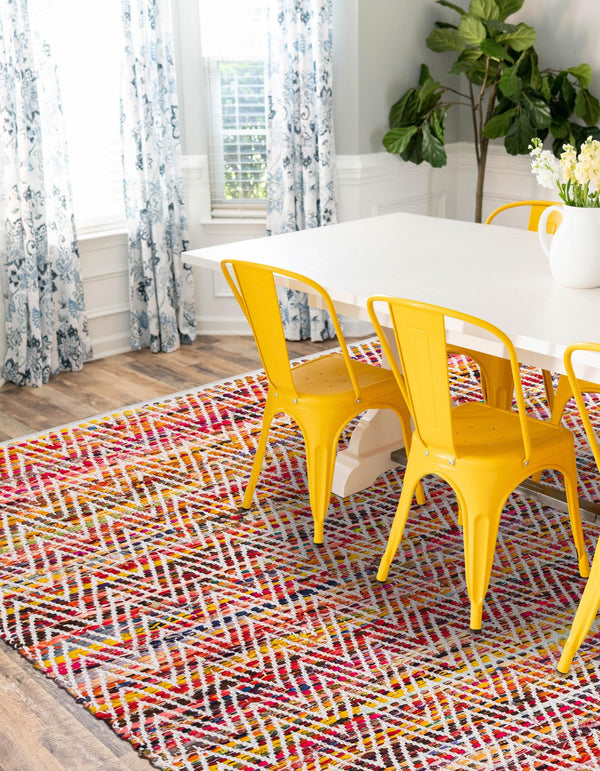 Zigzag Marina Collection Area Rug - HarborStripes Rectangle Multi  lifestyle 15
