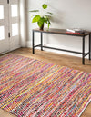 Zigzag Marina Collection Area Rug - HarborStripes Rectangle Multi  lifestyle 27