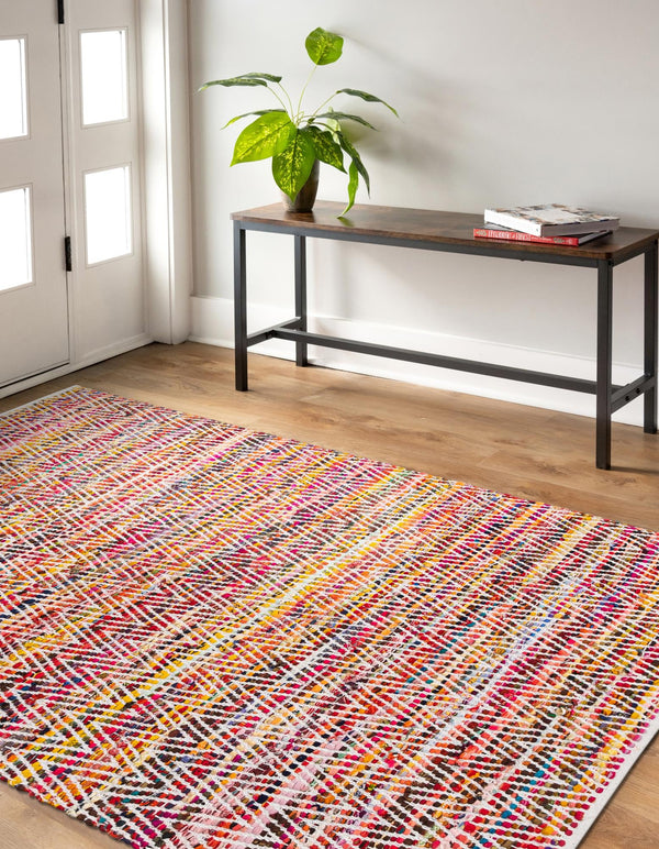 Zigzag Marina Collection Area Rug - HarborStripes Rectangle Multi  lifestyle 27