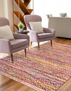 Zigzag Marina Collection Area Rug - HarborStripes Rectangle Multi  lifestyle 30