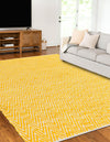 Zigzag Marina Collection Area Rug - HarborStripes Rectangle Yellow  lifestyle 5