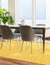 Zigzag Marina Collection Area Rug - HarborStripes Rectangle Yellow  lifestyle 16
