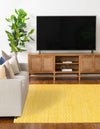 Zigzag Marina Collection Area Rug - HarborStripes Rectangle Yellow  lifestyle 22