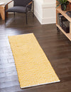 Zigzag Marina Collection Area Rug - HarborStripes Runner Yellow  lifestyle 81