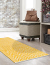 Zigzag Marina Collection Area Rug - HarborStripes Runner Yellow  lifestyle 93