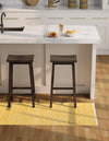 Zigzag Marina Collection Area Rug - HarborStripes Runner Yellow  lifestyle 114