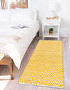 Zigzag Marina Collection Area Rug - HarborStripes Runner Yellow  lifestyle 120
