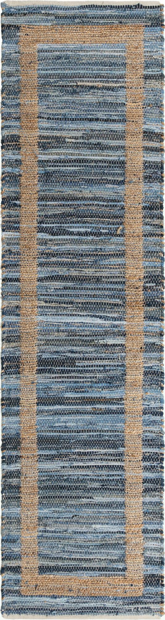 Osian Looms Collection Area Rug - Durham Runner Navy Blue  lifestyle 160
