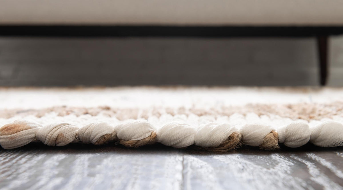 Osian Looms Collection Area Rug - Durham Rectangle White and Natural  lifestyle 52