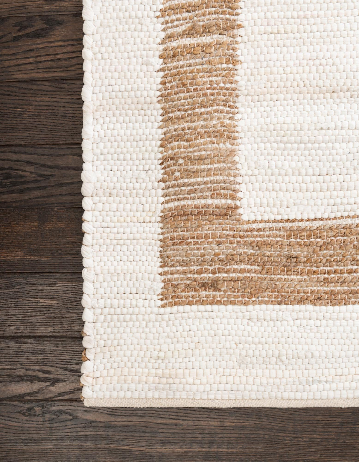 Osian Looms Collection Area Rug - Durham Rectangle White and Natural  lifestyle 65