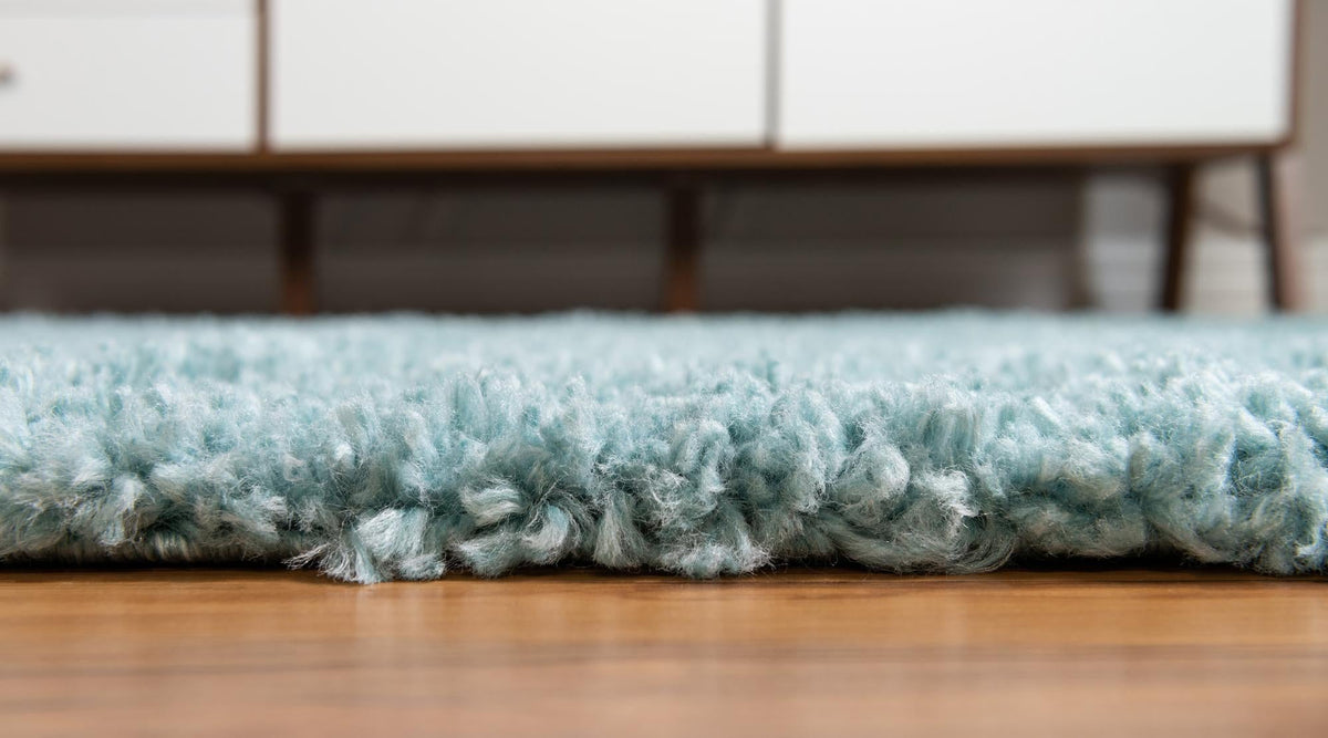 Alpine Plush Collection Area Rug -  Cortina (Aqua) Oval Aqua  lifestyle 42