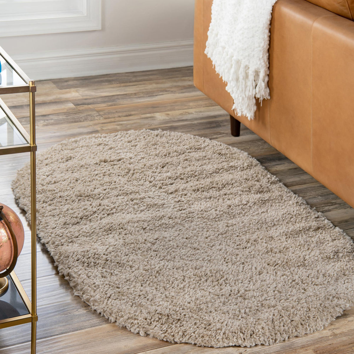 Alpine Plush Collection Area Rug -  Cortina (Linen) Oval Linen  lifestyle 72