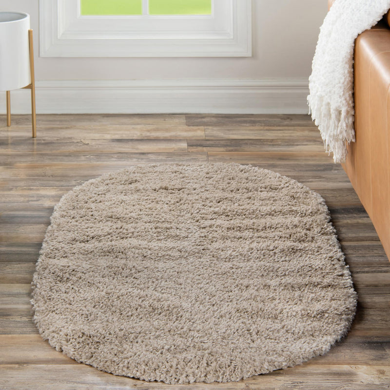 Alpine Plush Collection Area Rug -  Cortina (Linen) Oval Linen  lifestyle 75