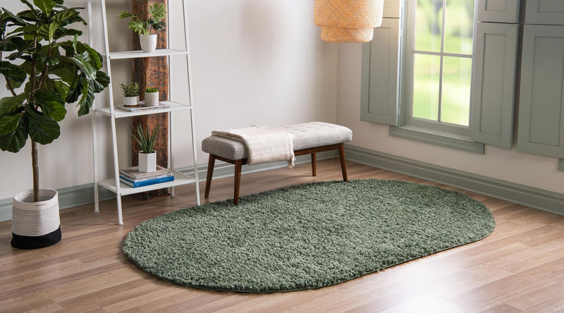 Alpine Plush Collection Area Rug -  Cortina (Sage) Oval Sage  lifestyle 18