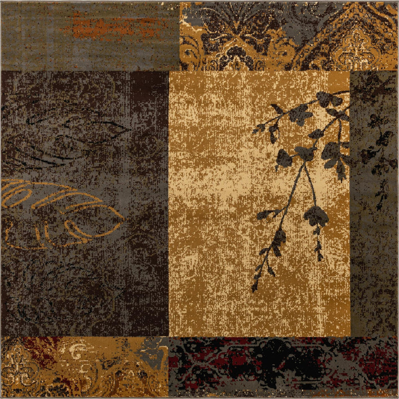 Bistro Lounge Collection Area Rug -  Lungo Square Beige  lifestyle 18