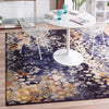 Venetian Tapestry Collection Area Rug - Murano Square Navy Blue  lifestyle 39