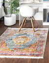 Caribbean Breeze Collection Area Rug -  Vieques Square Light Blue  lifestyle 41