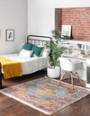 Caribbean Breeze Collection Area Rug -  Vieques Square Light Blue  lifestyle 51