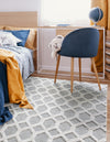 Marbella Meadows Collection Area Rug - Sierra Rectangle Anthracite Gray  lifestyle 16